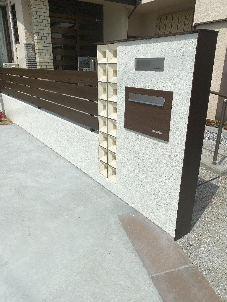 シンプルモダン 門柱 浜松市